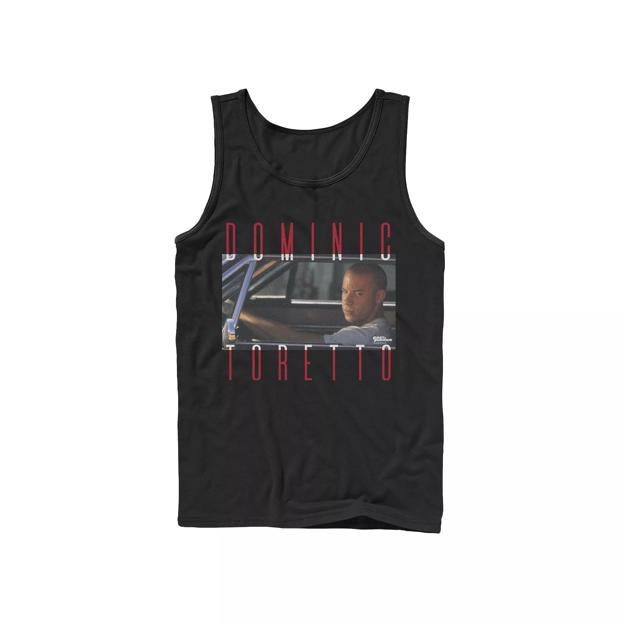 Men's Fast & Furious Dominic Toretto Photo Word Stack Tank Top, Boy's,  Product Image
