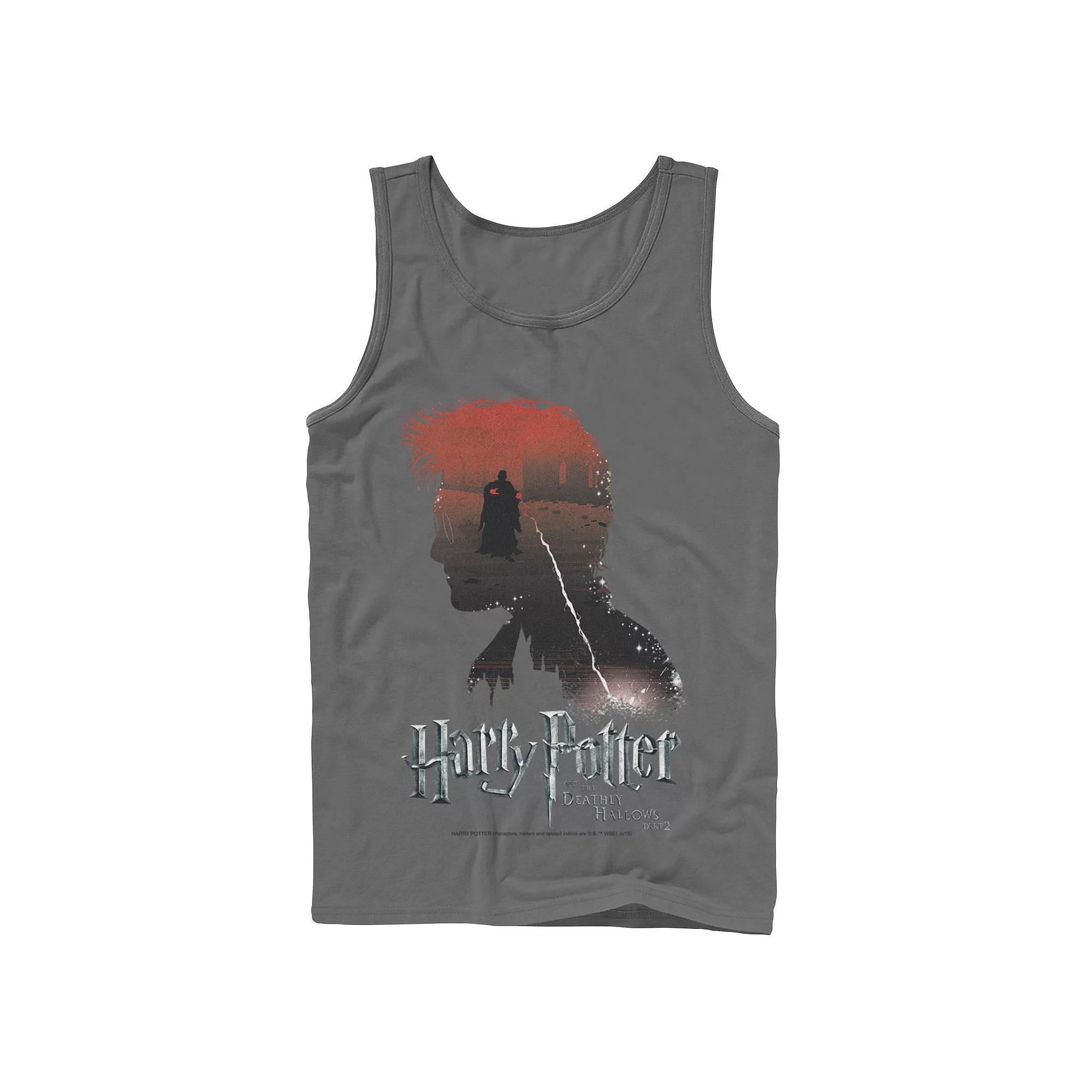Men's Harry Potter Deathly Hallows Voldemort Silhouette Fill Tank Top,  Product Image