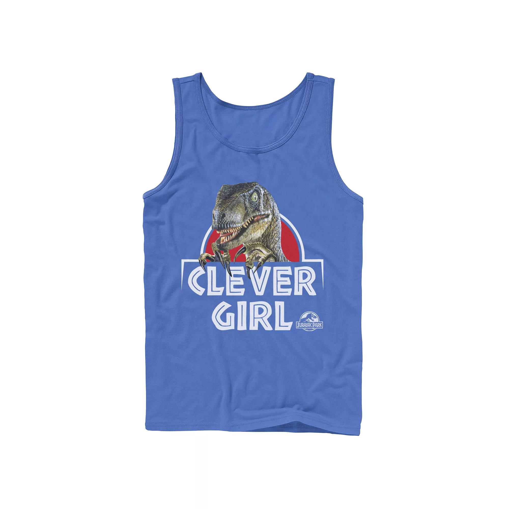 Men's Jurassic Park Velociraptor Real Clever Tank Top,  Product Image