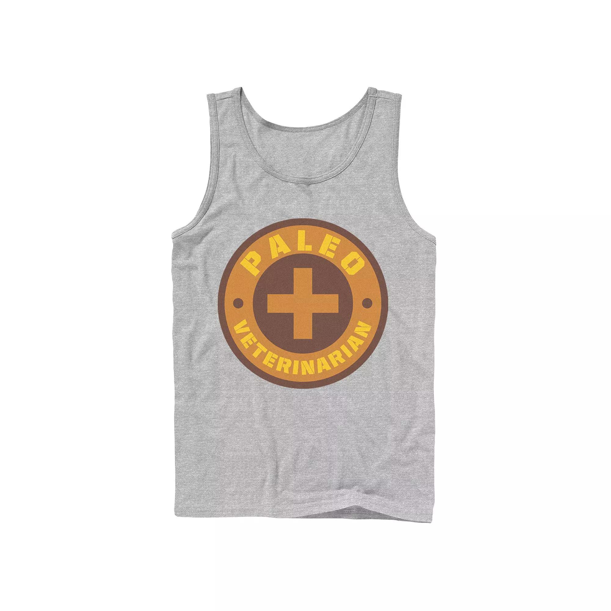 Men's Jurassic World Paleo Veternarian Badge Tank Top,  Product Image