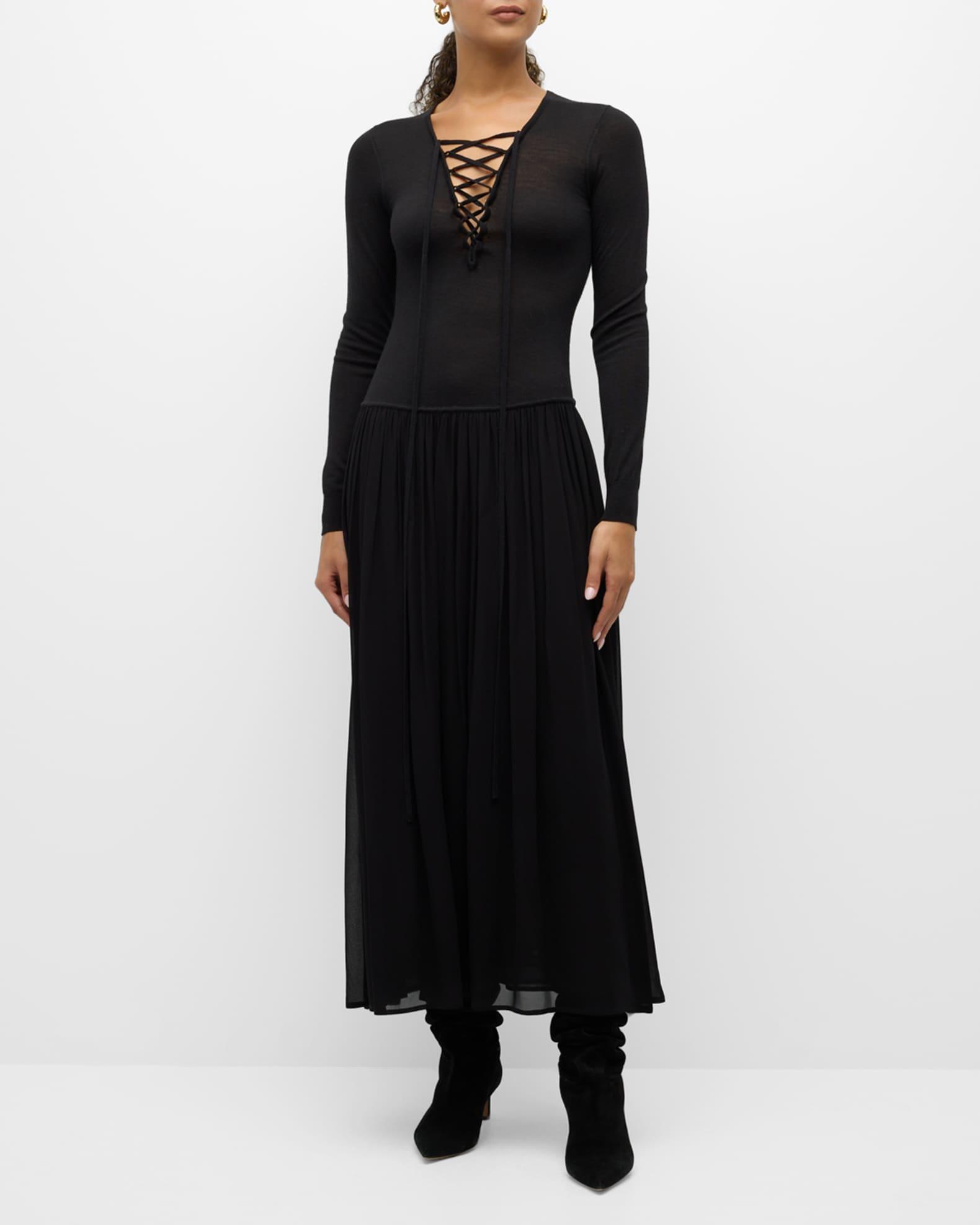Colette Long-Sleeve Drop Waist Dress Product Image