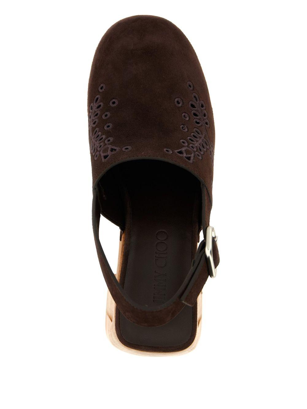 135mm Alida sangallo-embroidered platform pumps Product Image