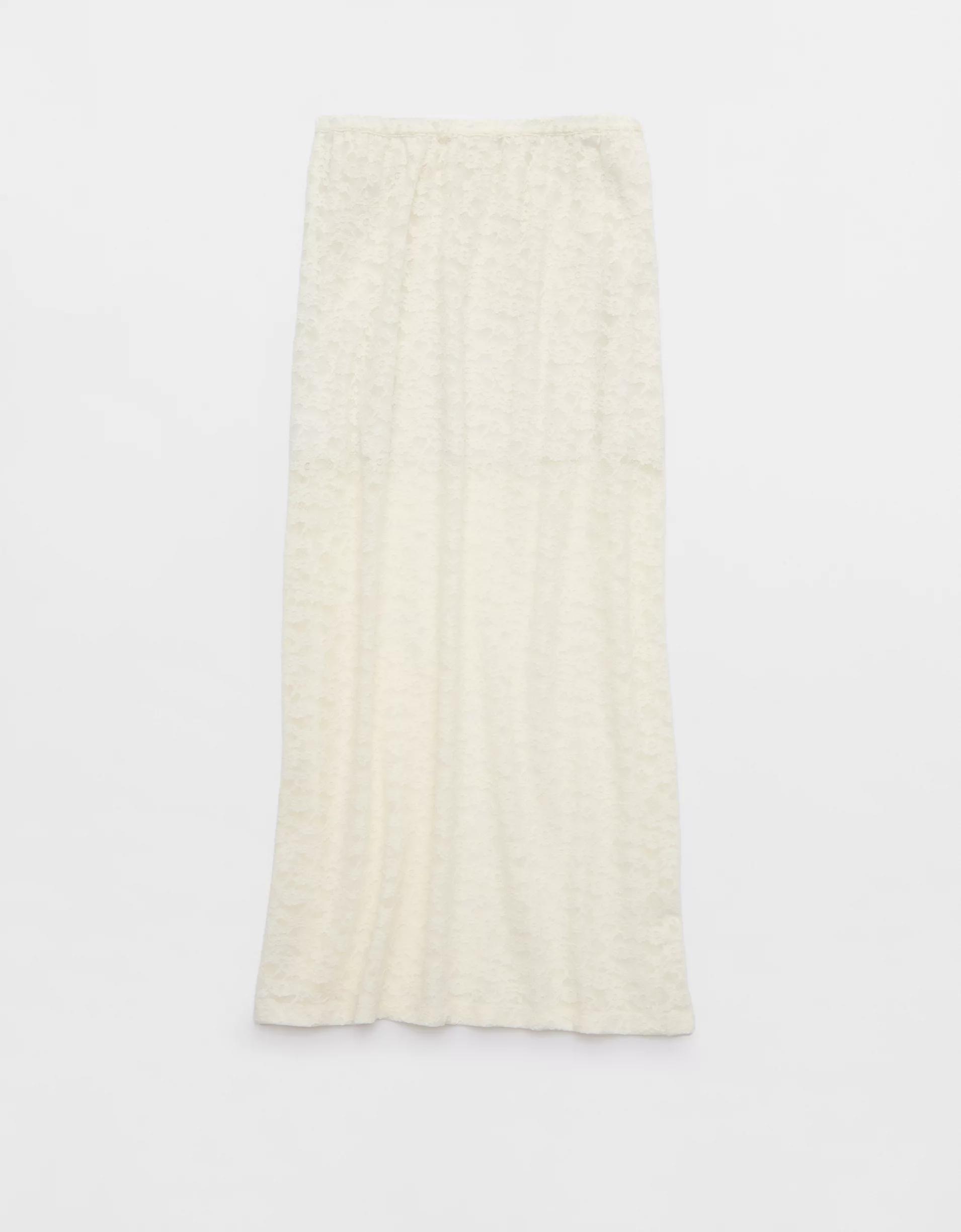 Aerie Vintage Lace Midi Skirt Product Image