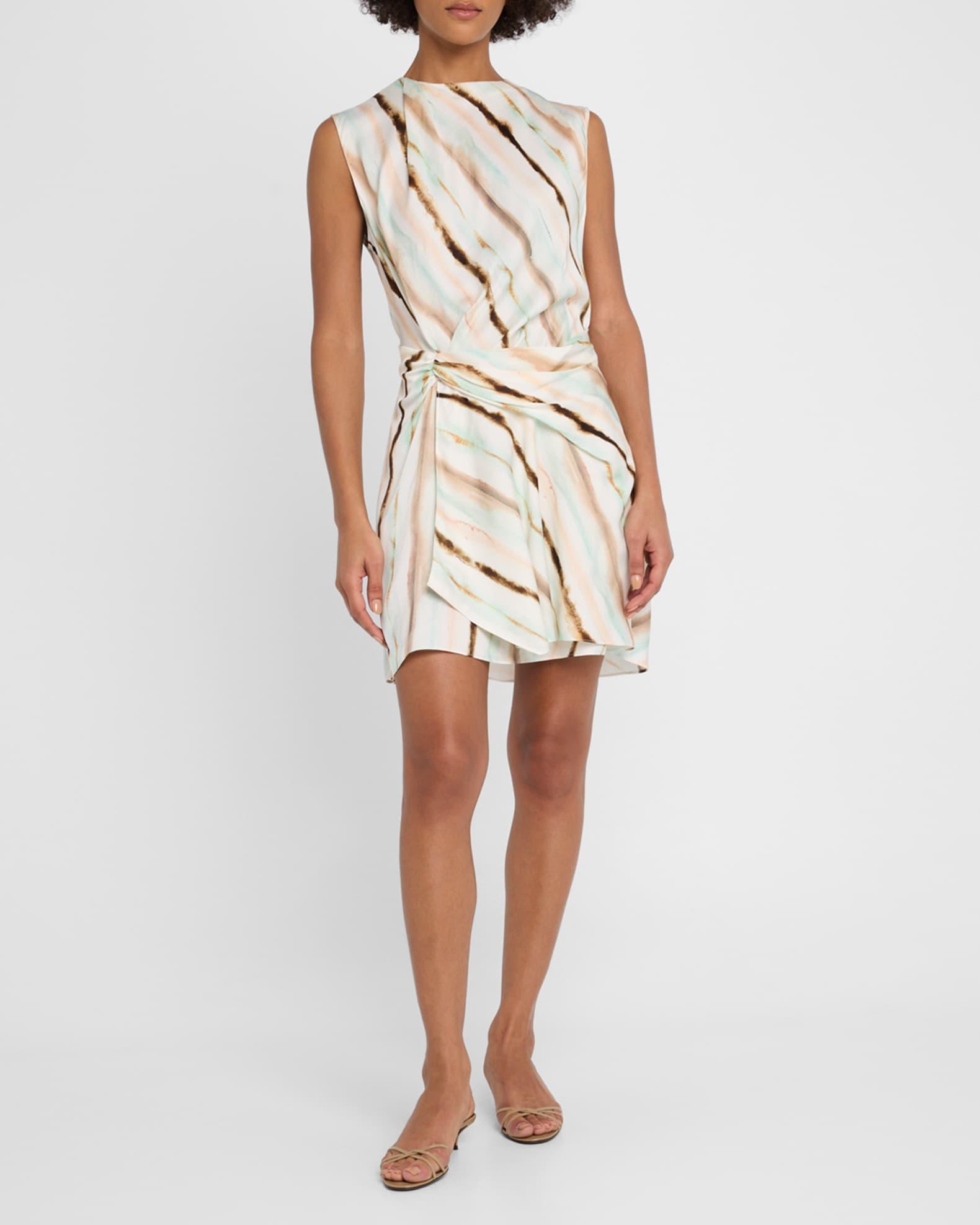 Delia Draped Tie-Dye Mini Dress Product Image