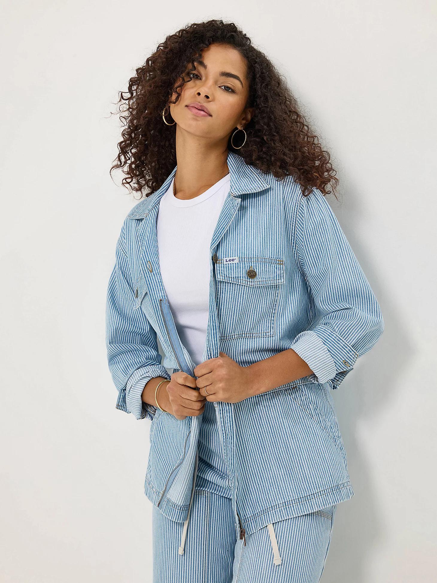 Women's Railroad Stripe Utility Jacket | Women's Jackets & Outerwear | Lee® Product Image