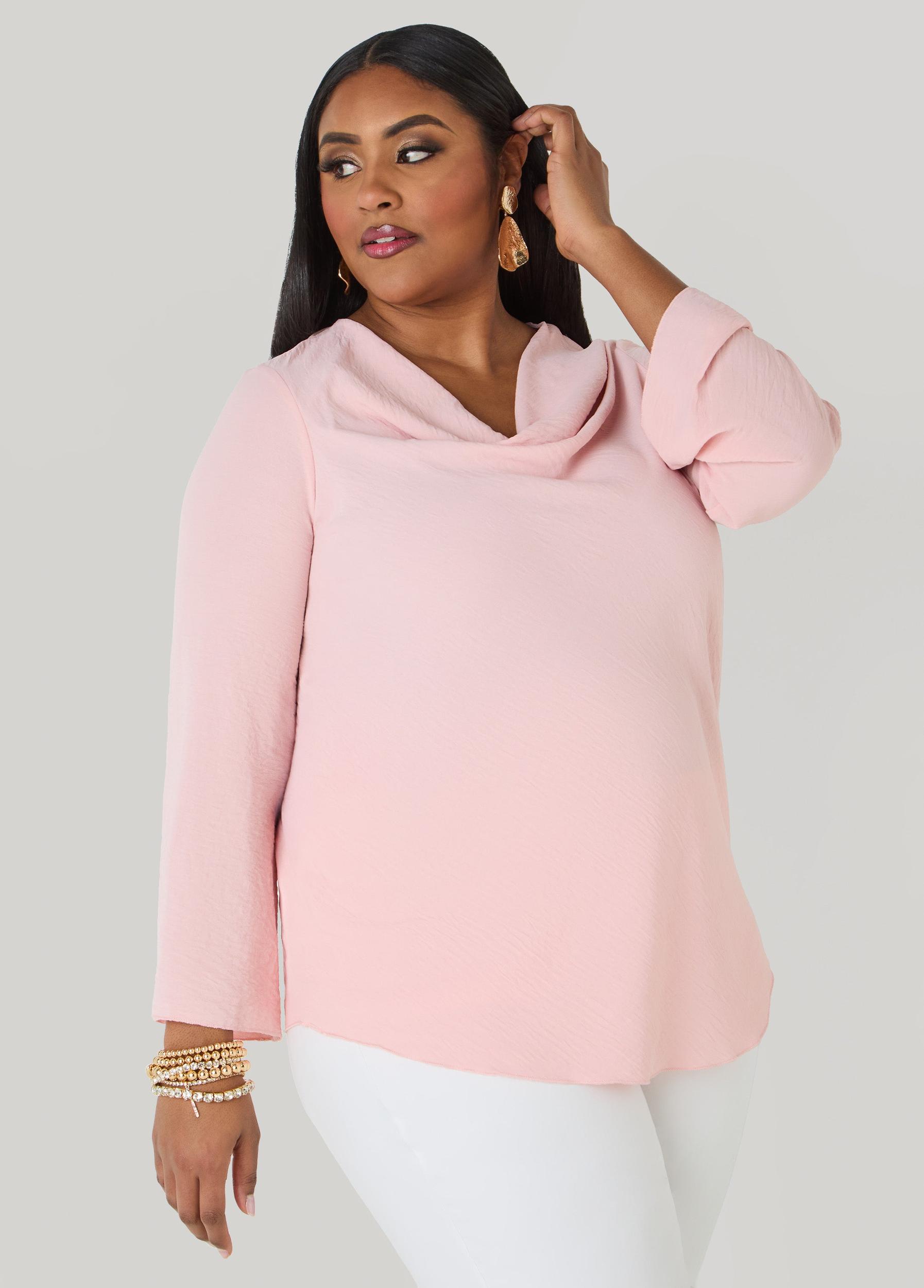Textured Cowl Neck Blouse Product Image