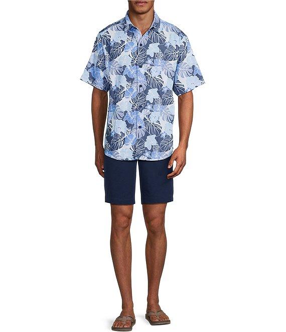 Tommy Bahama IslandZone Coconut Point Azul Escape Short Sleeve Woven Camp Shirt Product Image