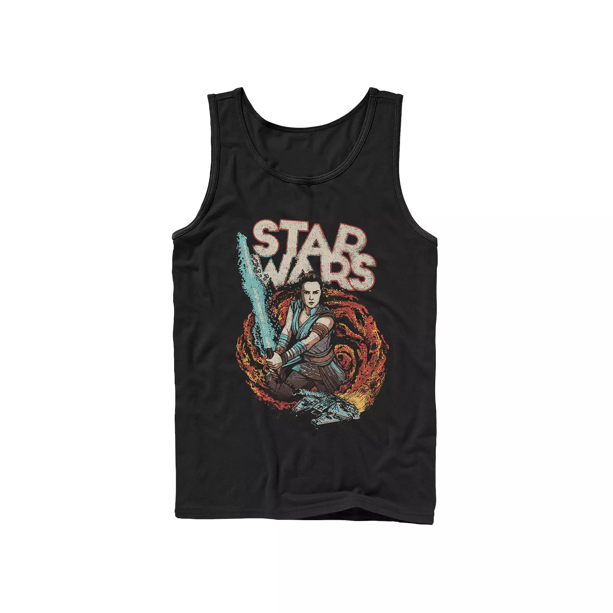 Men's Star Wars The Rise of Skywalker Rey Retro Swirl Tank Top,  Product Image