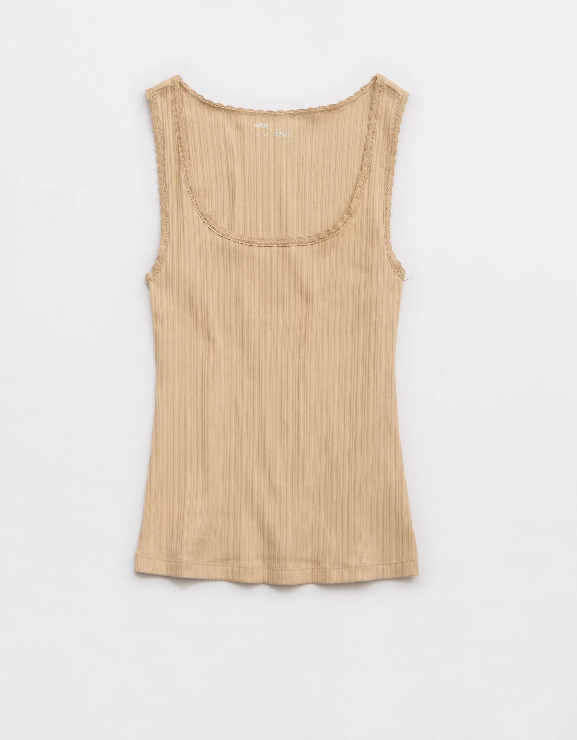 Aerie Ribbed Scoop Neck Tank Top Product Image