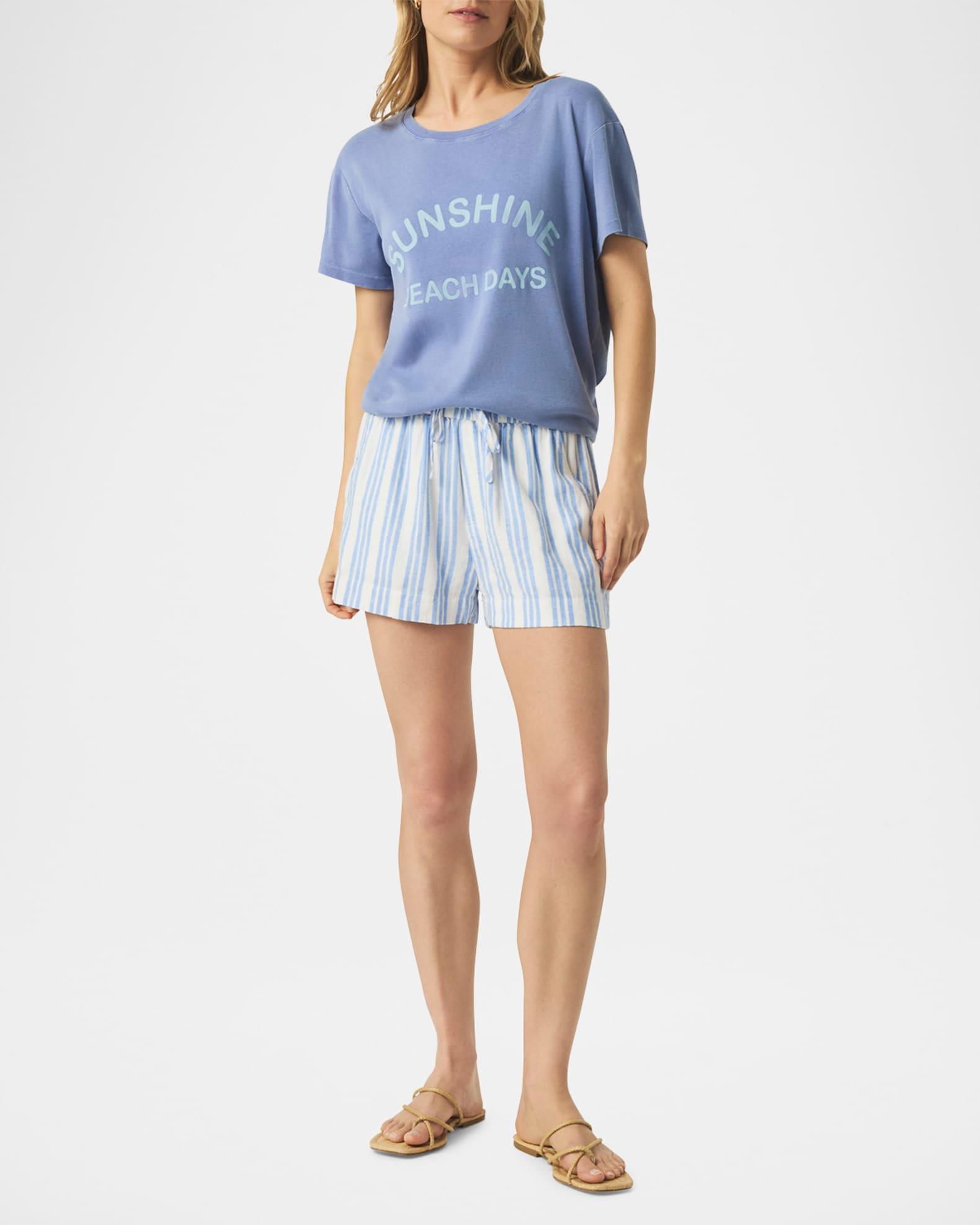 Campside Striped Linen-Blend Shorts Product Image