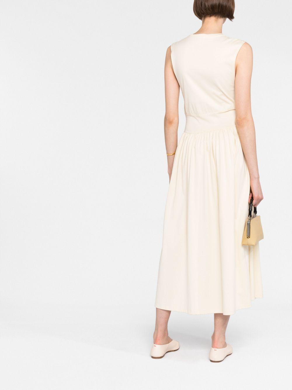 sleeveless flared midi dress Product Image