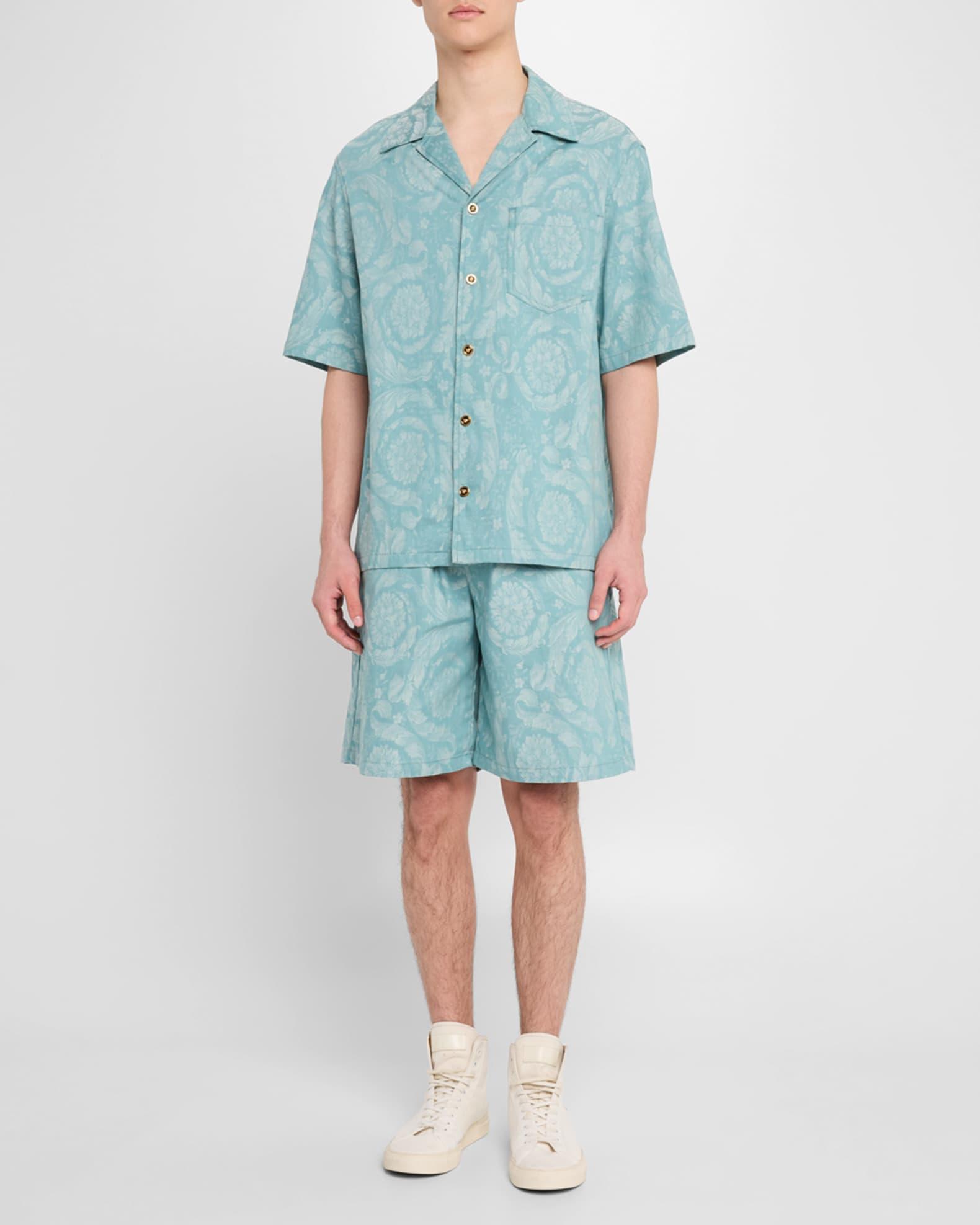 Men's Barocco Denim Camp Shirt Product Image