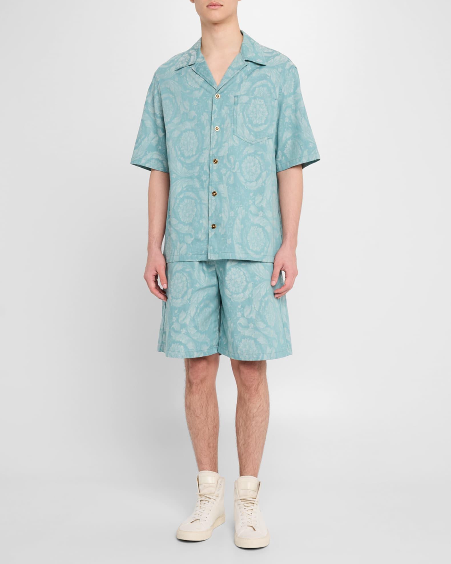 Men's Barocco Denim Camp Shirt Product Image