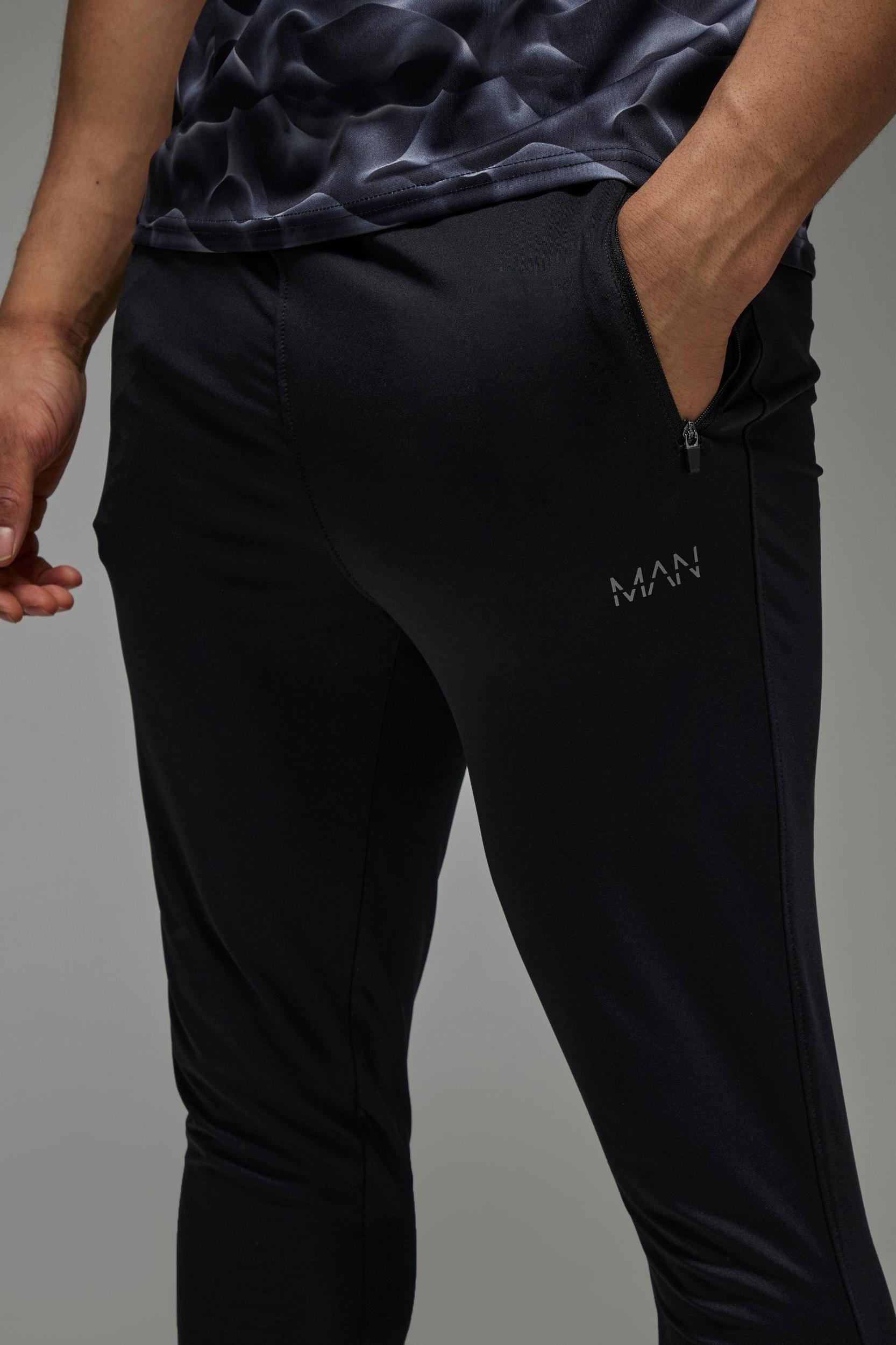 Man Active Performance Skinny Stretch Sweatpants | boohooMAN USA Product Image