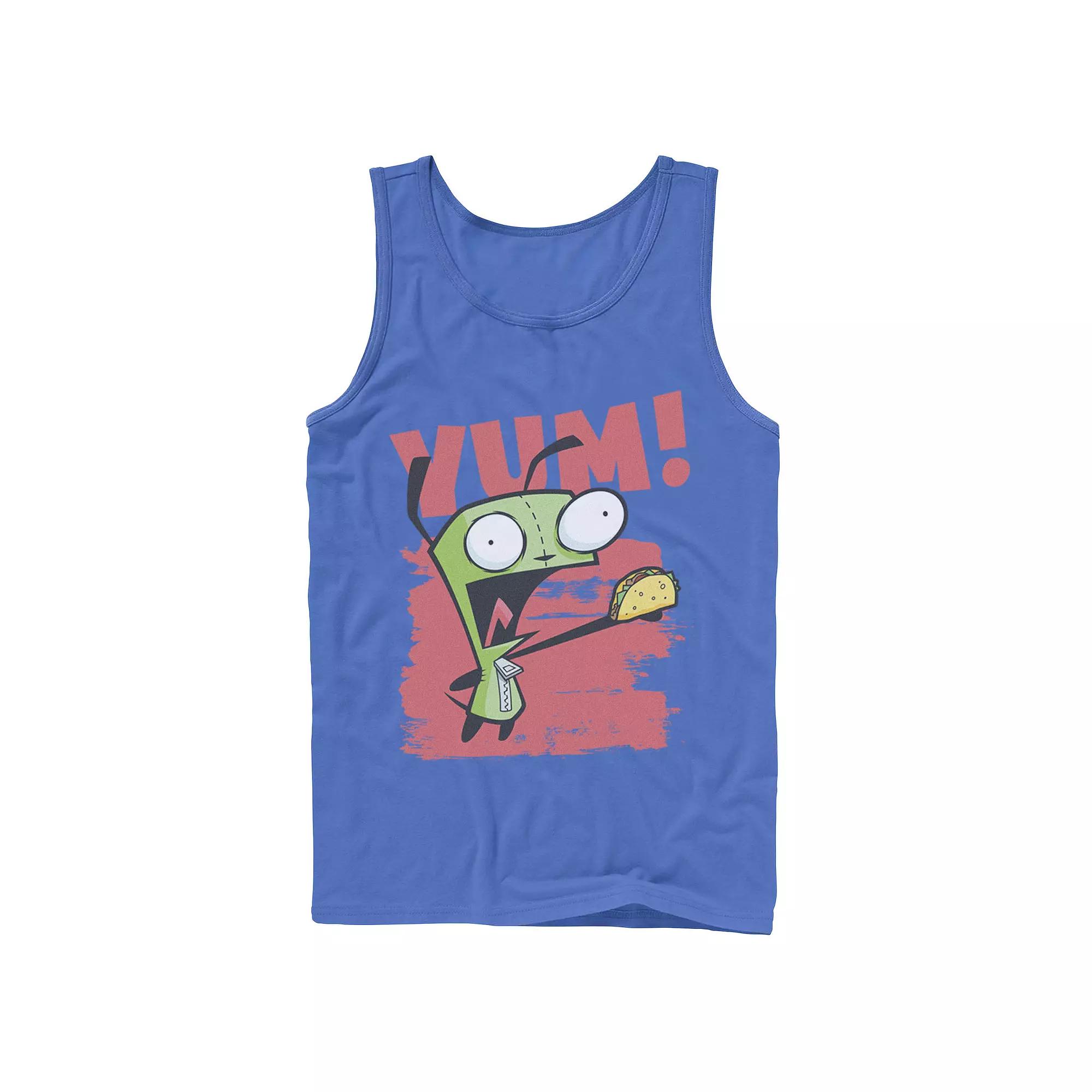 Men's Nickelodeon Invader Zim Gir Screaming Yum! Taco Portrait Graphic Graphic Tank Top,  Product Image