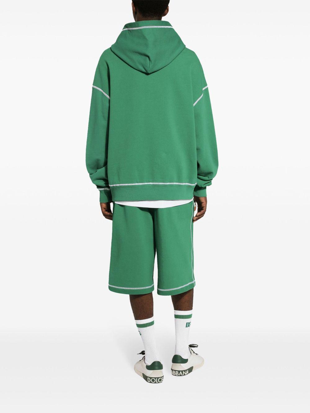 logo-print cotton hoodie Product Image