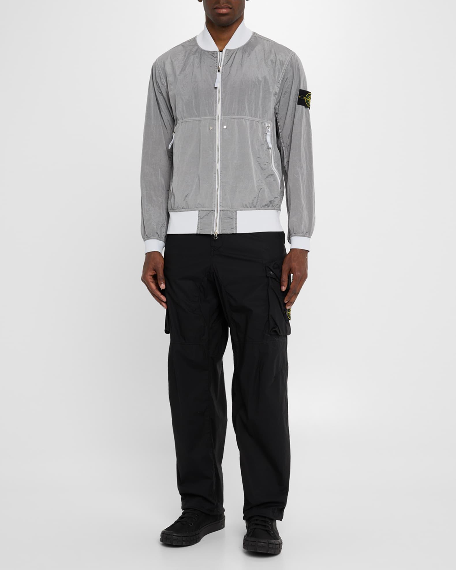 Men's Metallic Nylon Bomber Jacket Product Image