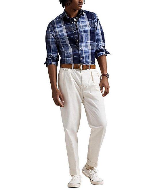 Polo Ralph Lauren Classic Fit Performance Stretch Medium Plaid Madras Long Sleeve Woven Shirt Product Image