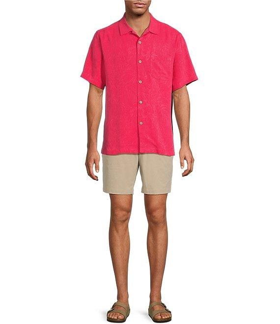 Tommy Bahama Solid Tropic Isle Short Sleeve Camp Collar Woven Shirt Product Image