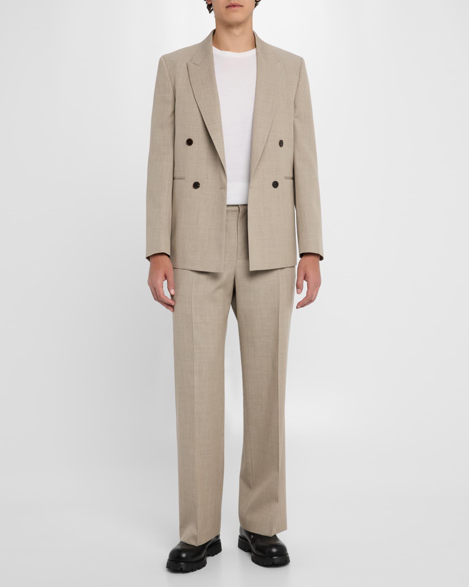 Men's Wide Leg Wool Trousers Product Image