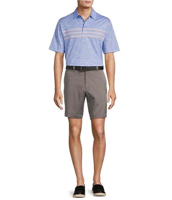 Roundtree & Yorke Performance Short Sleeve Chest Stripe Polo Shirt Product Image