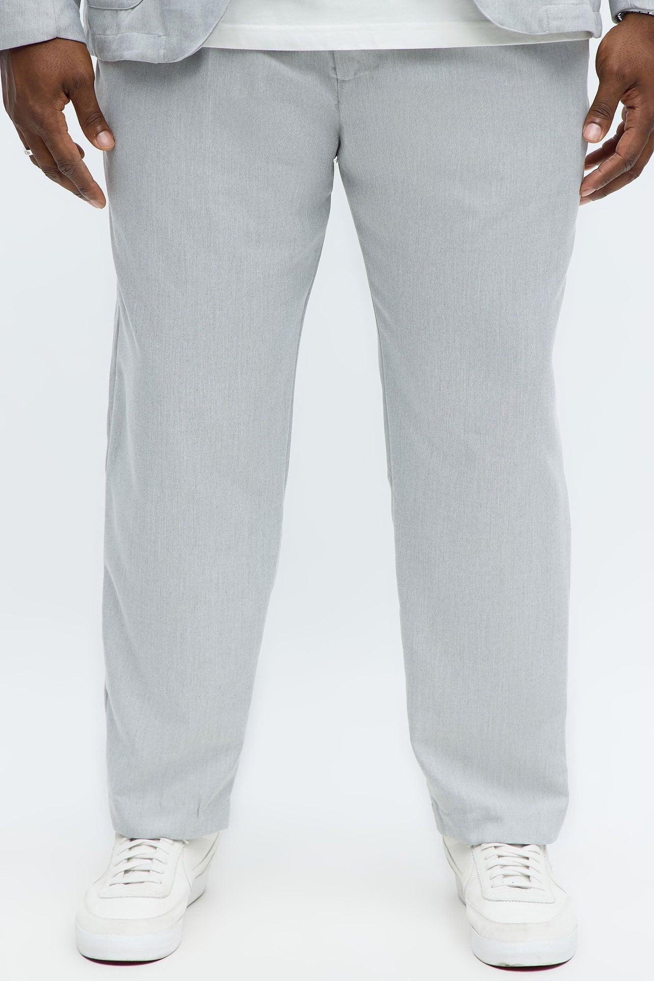 Slim Modern Stretch-Waist Everyday Trouser - Light Grey Male Product Image