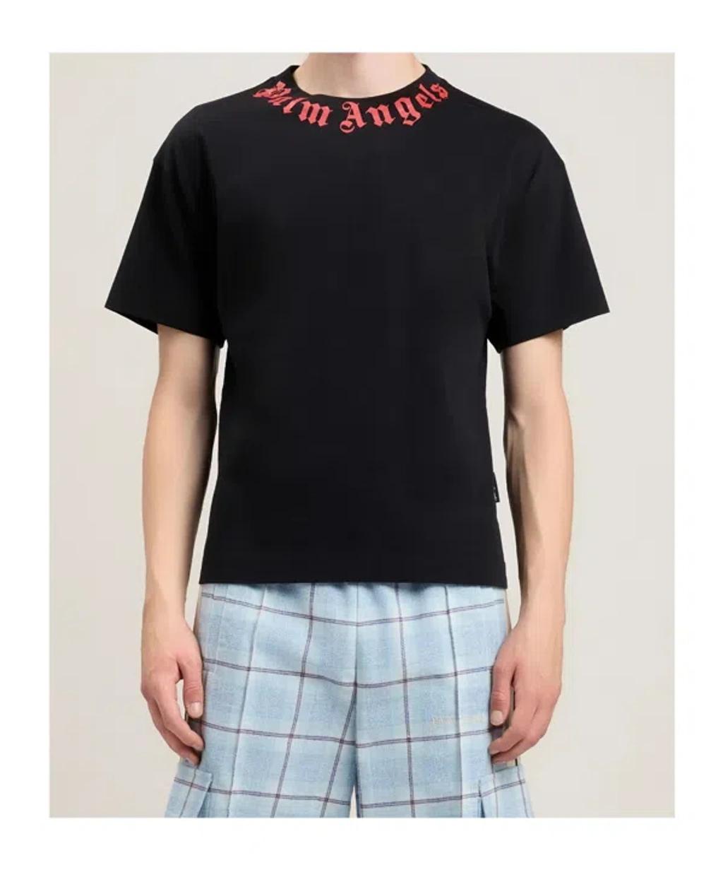 PALM ANGELS Logo Graphic Cotton T-shirt In Black Product Image