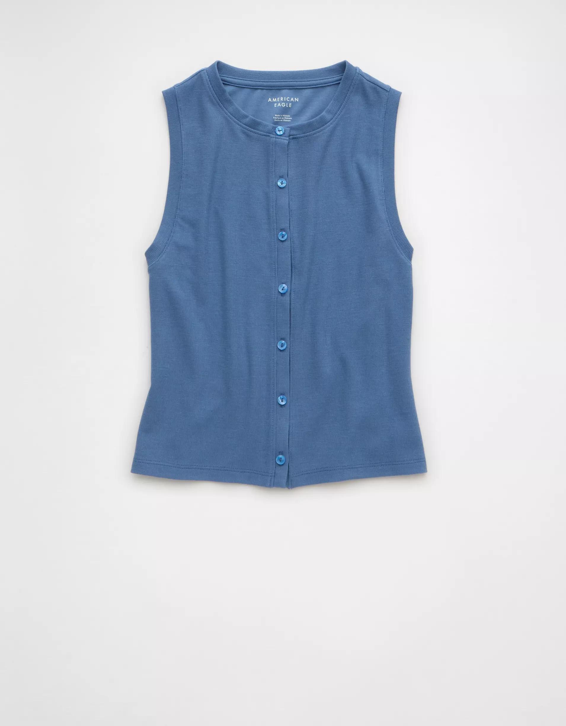 AE Button-Up Tank Top Product Image