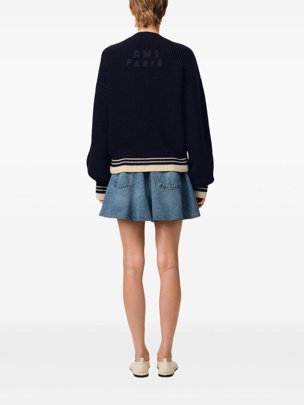 ribbed V-neck sweater Product Image