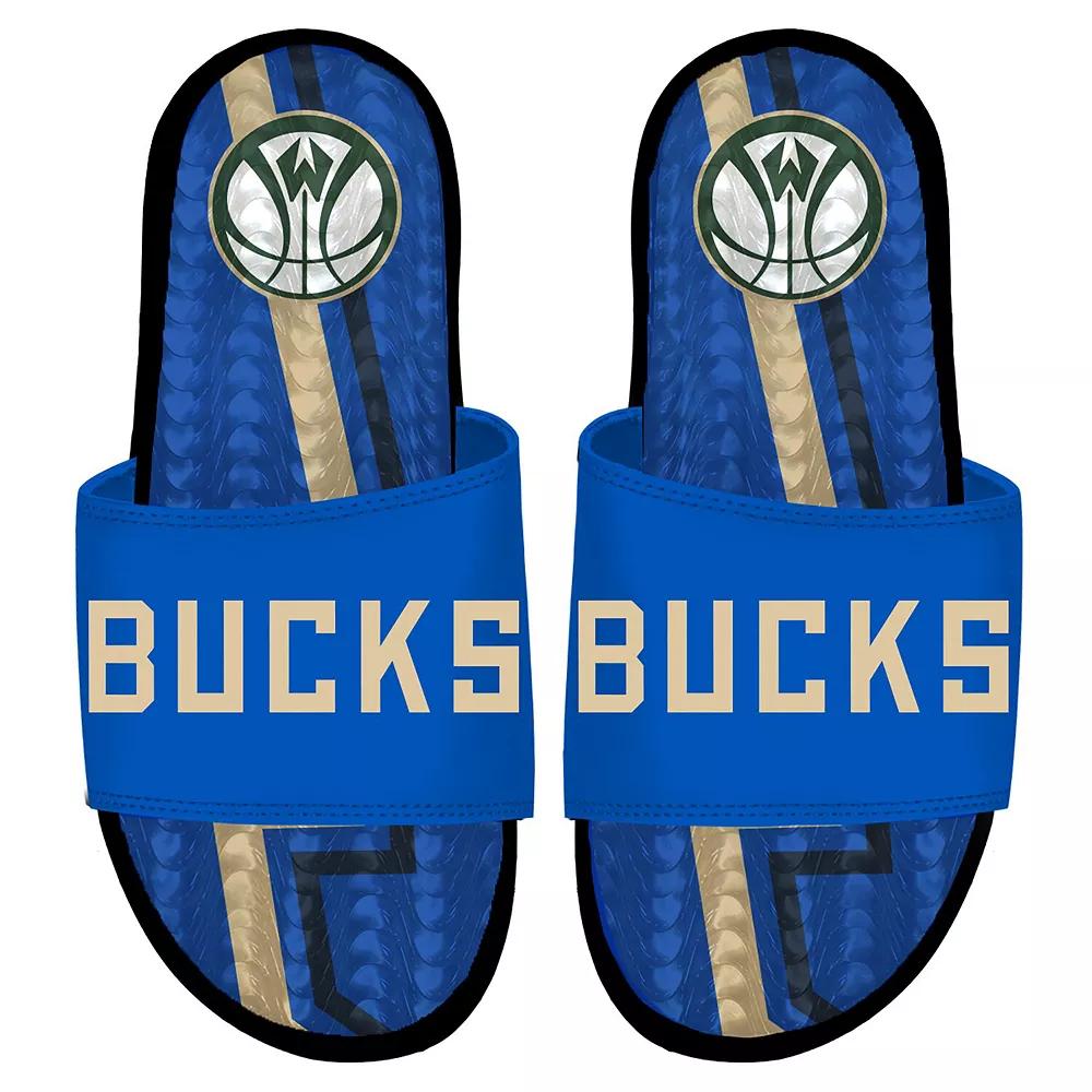 Men's ISlide Milwaukee Bucks 2024/25 City Edition Gel Slide Sandals, Size: 11, Black Product Image