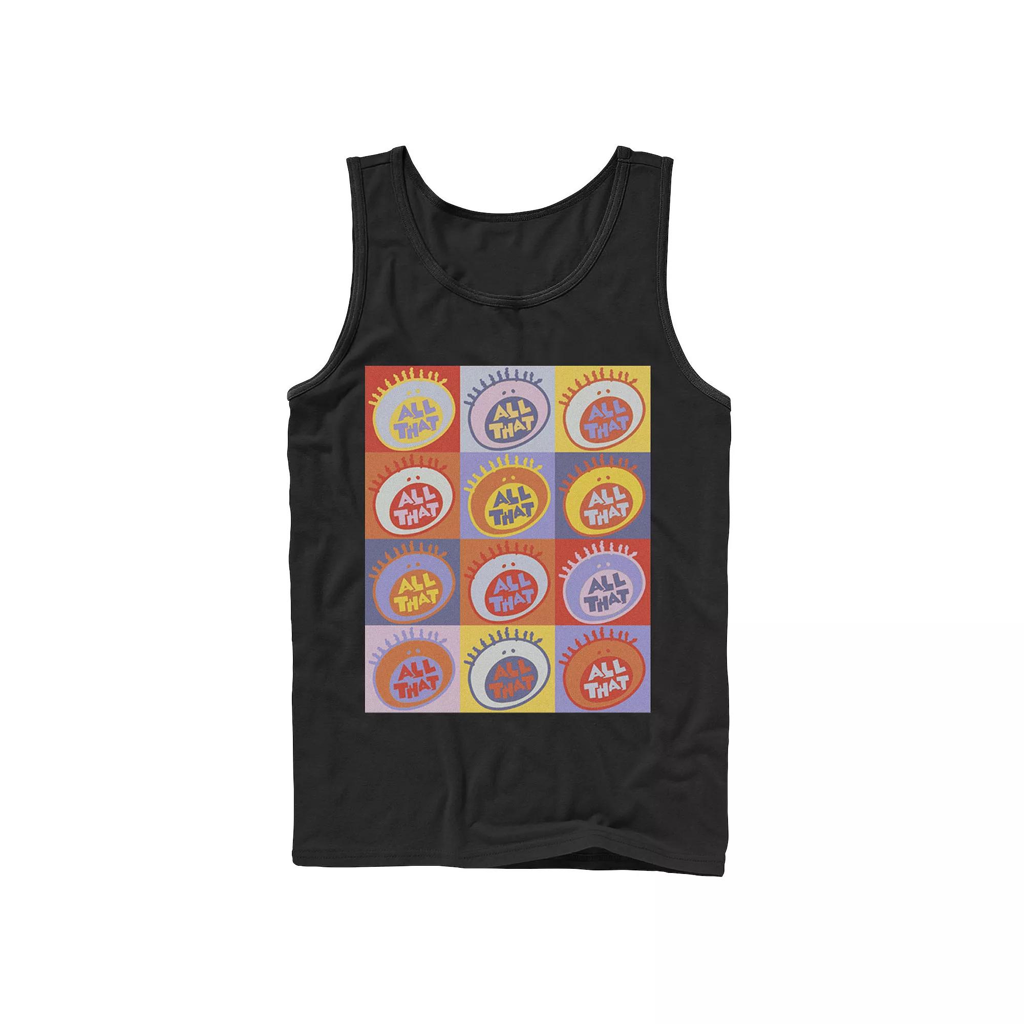 Men's Nickelodeon All That Classic Vintage Logo Panels Graphic Tank Top,  Product Image