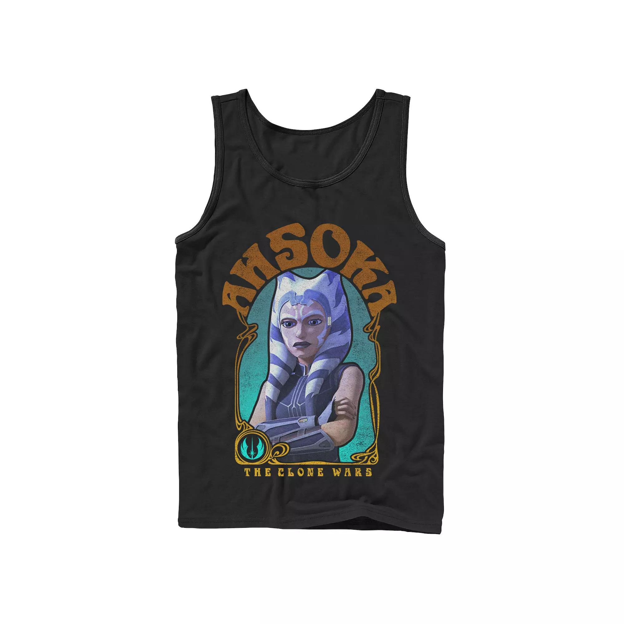 Men's Star Wars: The Clone Wars Ahsoka Portrait Tank Top, Size: Large 30, Black Product Image