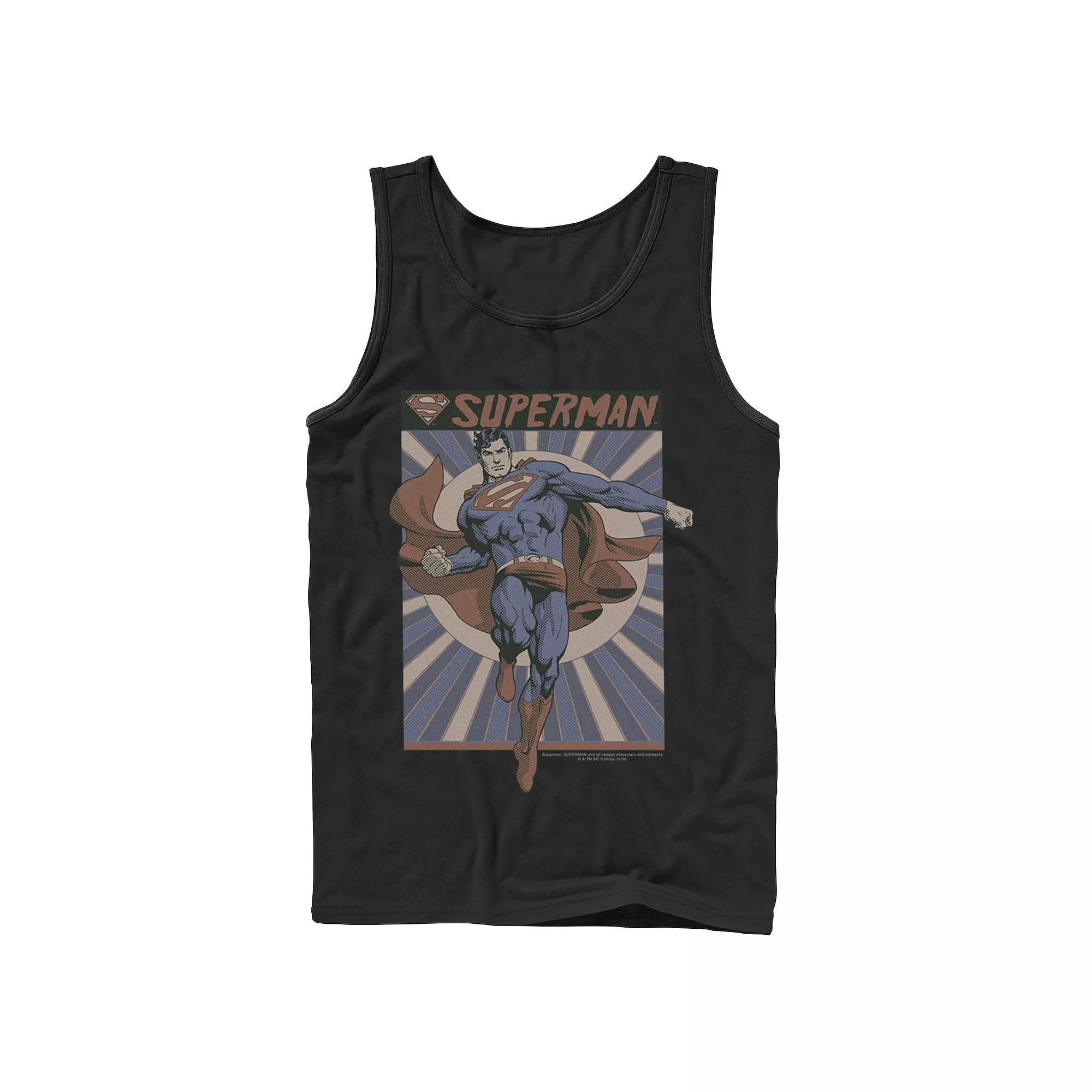 Men's DC Comics Superman Posed Pop Art Poster Tank Top,  Product Image