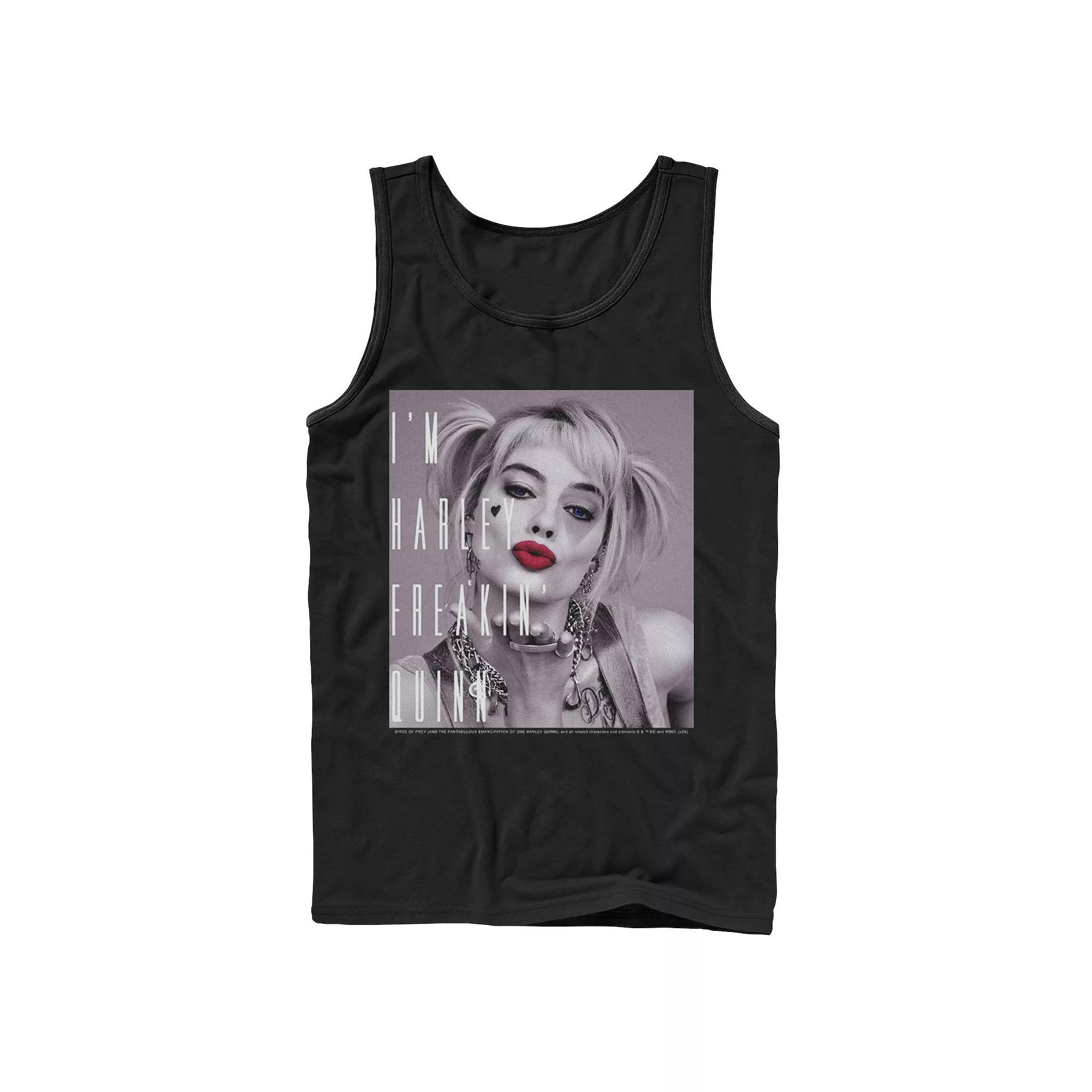 Men's DC Comics Birds Of Prey "I'm Harley Freakin' Quinn" Poster Tank Top,  Product Image
