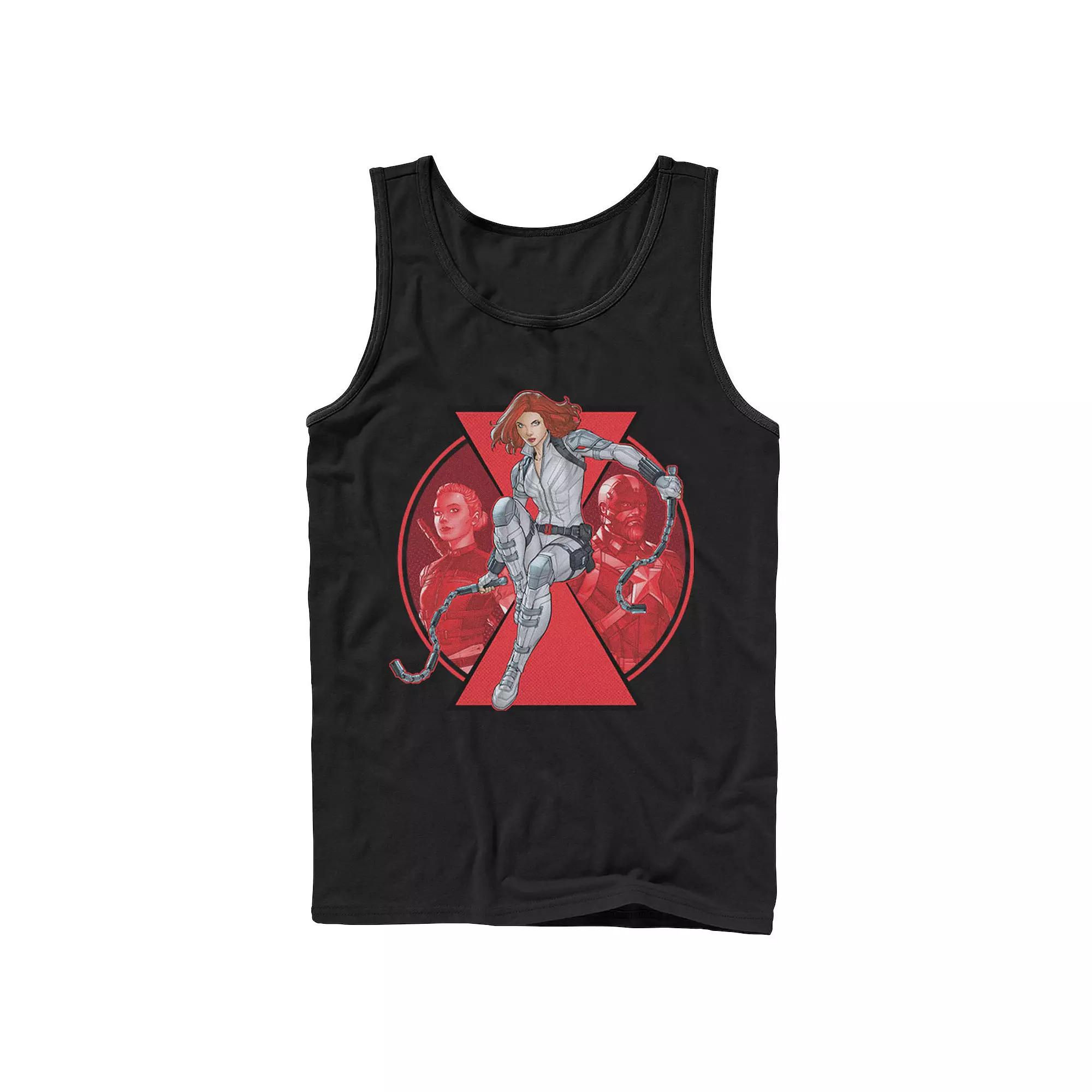 Men's Marvel Black Widow Team Animated Collage Tank Top,  Product Image