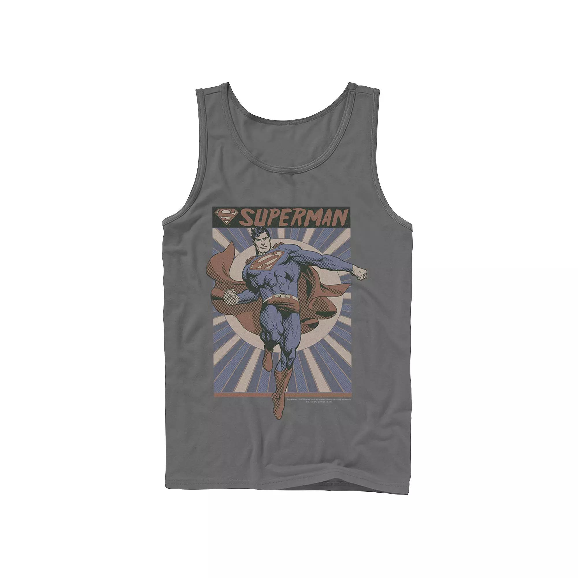 Men's DC Comics Superman Posed Pop Art Poster Tank Top,  Product Image