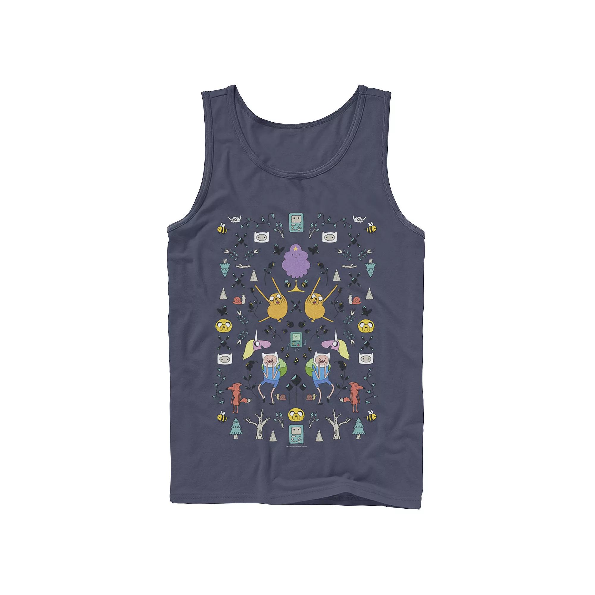 Men's Adventure Time Character Icon Collage Tank Top,  Product Image