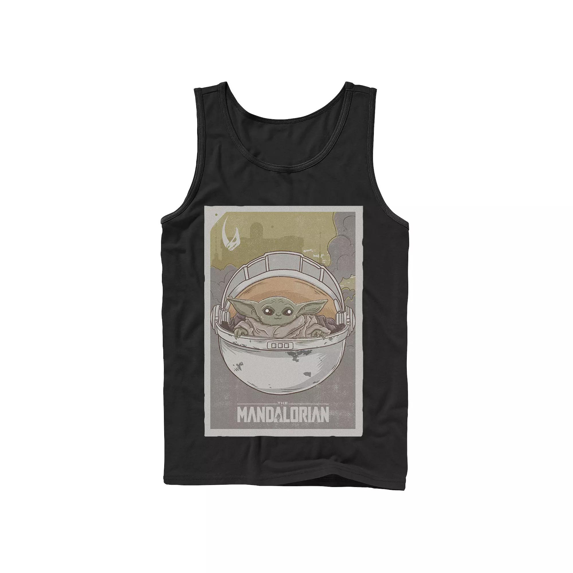 Men's Star Wars The Mandalorian The Child aka Baby Yoda Poster Tank Top,  Product Image