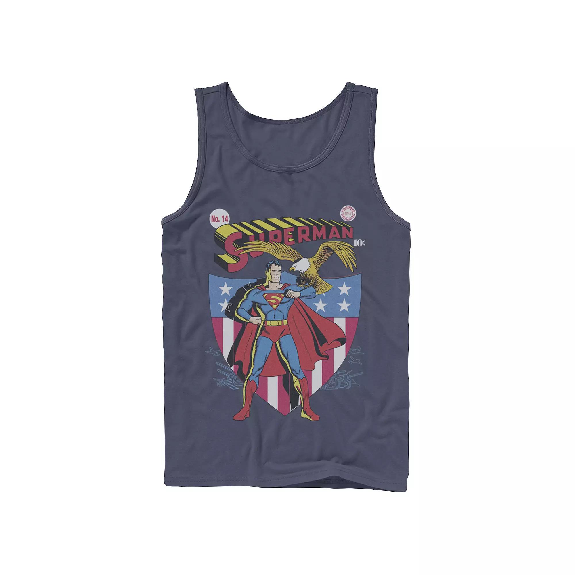 Men's DC Comics Superman Stars And Stripes Poster Tank Top,  Product Image