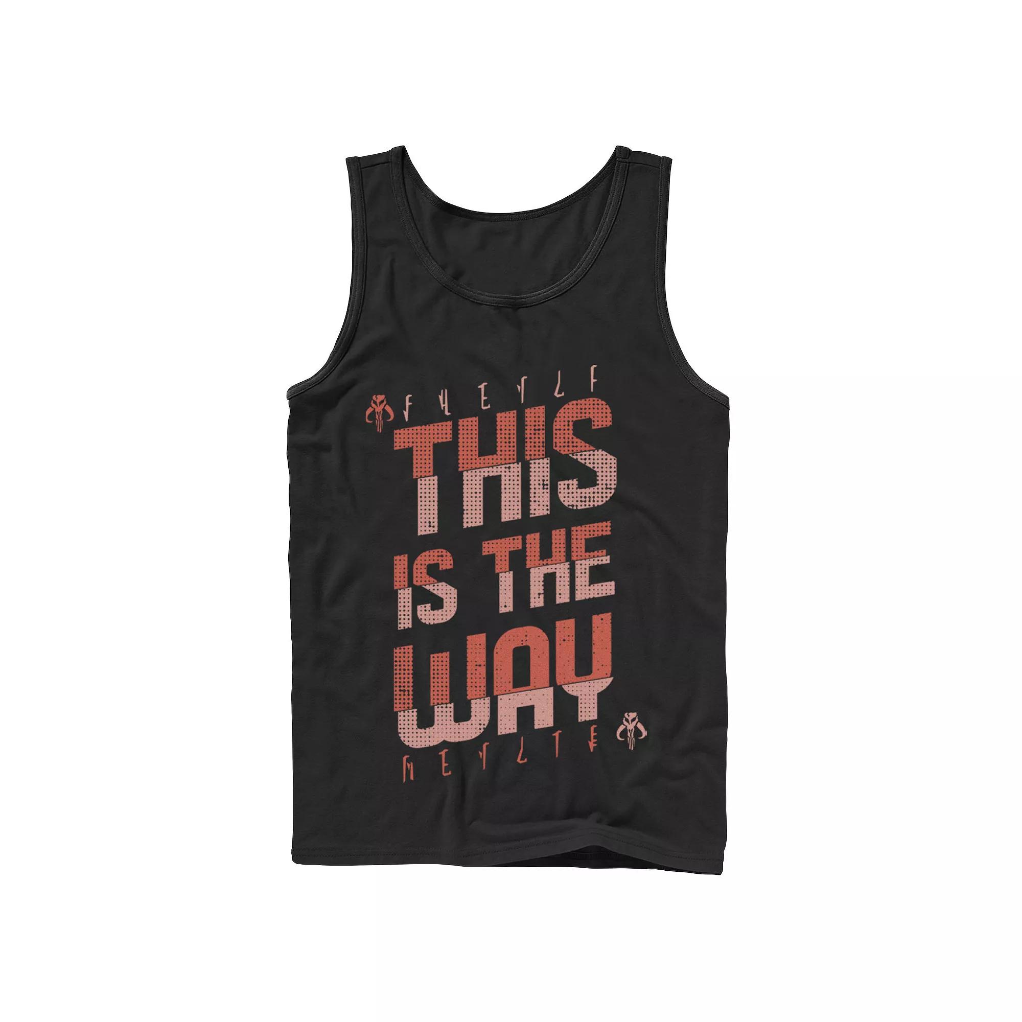 Men's Star Wars The Mandalorian This Is The Way Split Design Tank Top,  Product Image
