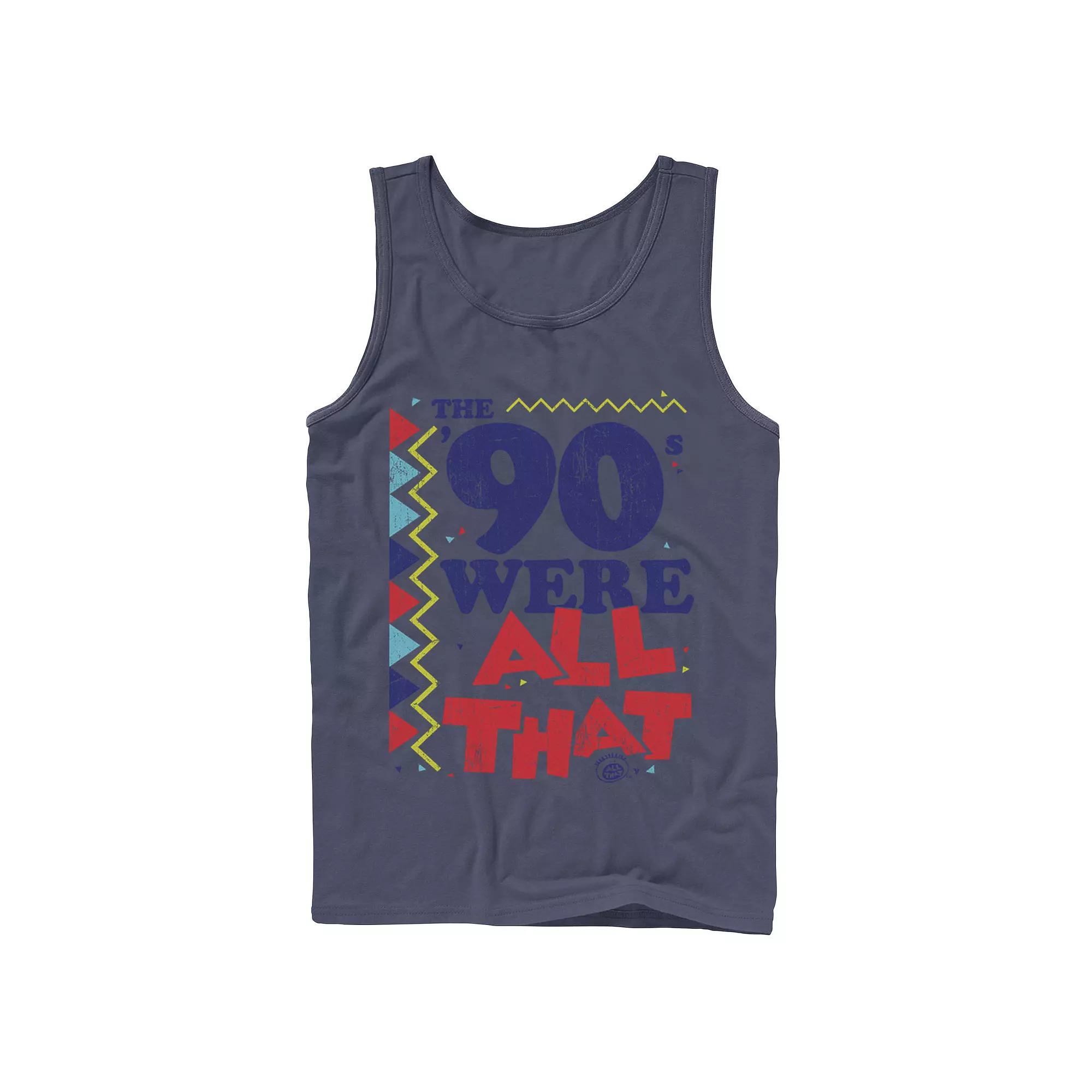Men's Nickelodeon All That The Nineties Were Retro Poster Graphic Tank Top,  Product Image