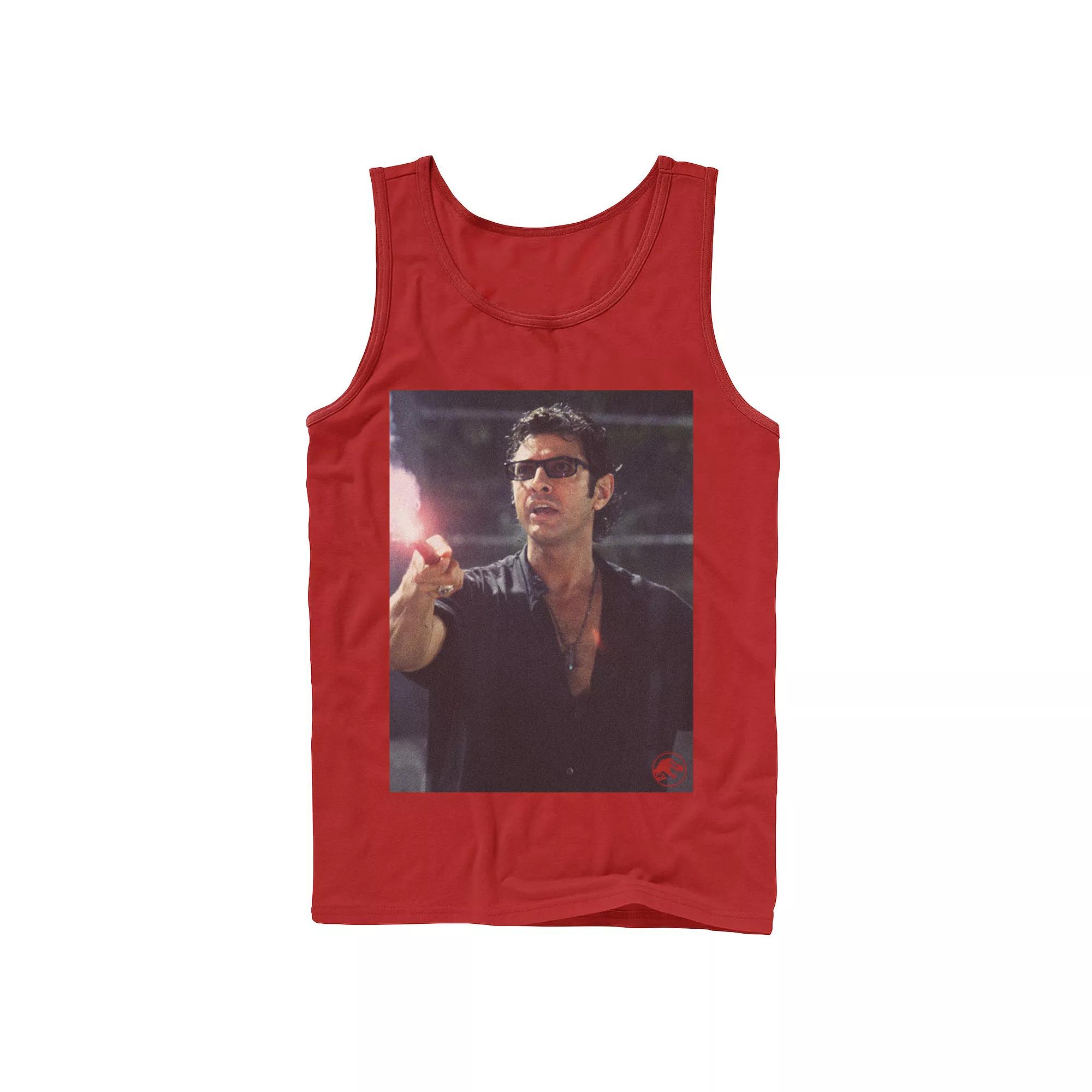 Men's Jurassic Park Ian Malcolm Road Flare Photo Graphic Tank Top,  Product Image