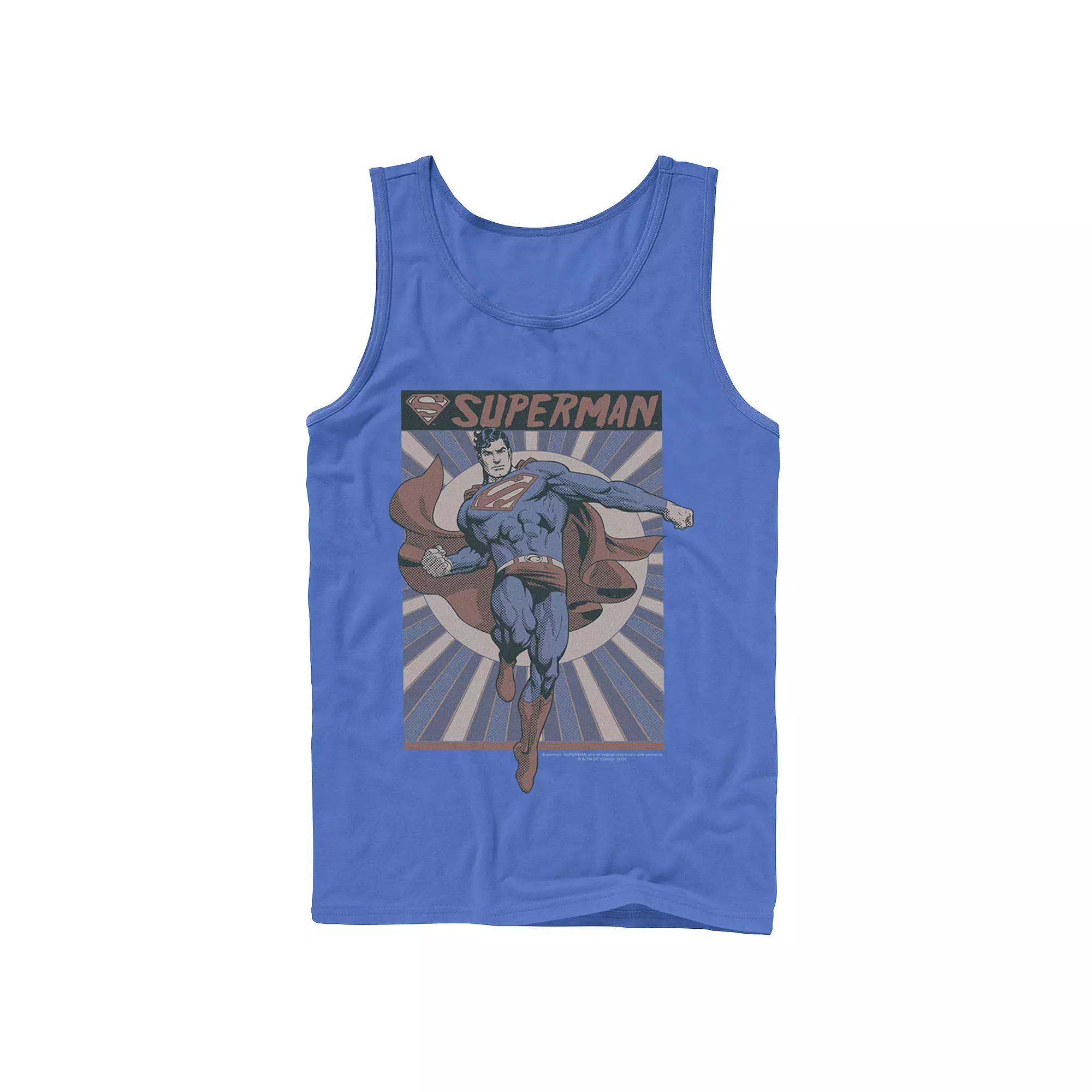Men's DC Comics Superman Posed Pop Art Poster Tank Top,  Product Image