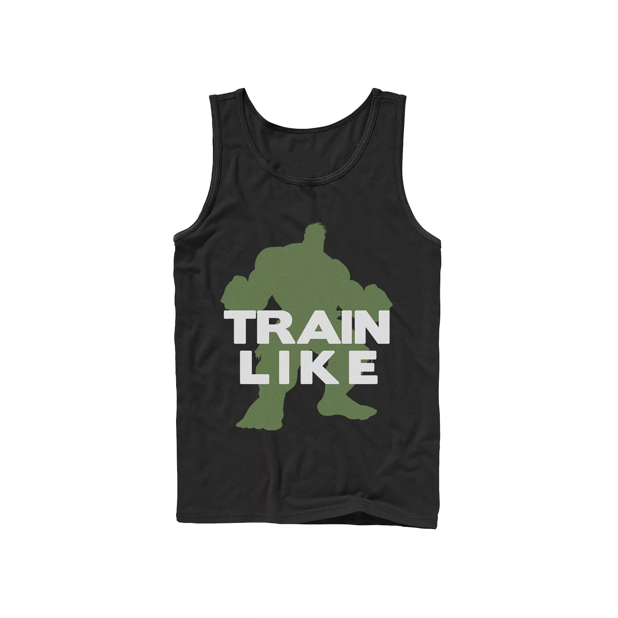Men's Marvel Built Like Hulk Silhouette Tank Top, Boy's, Size: Large, Black Product Image