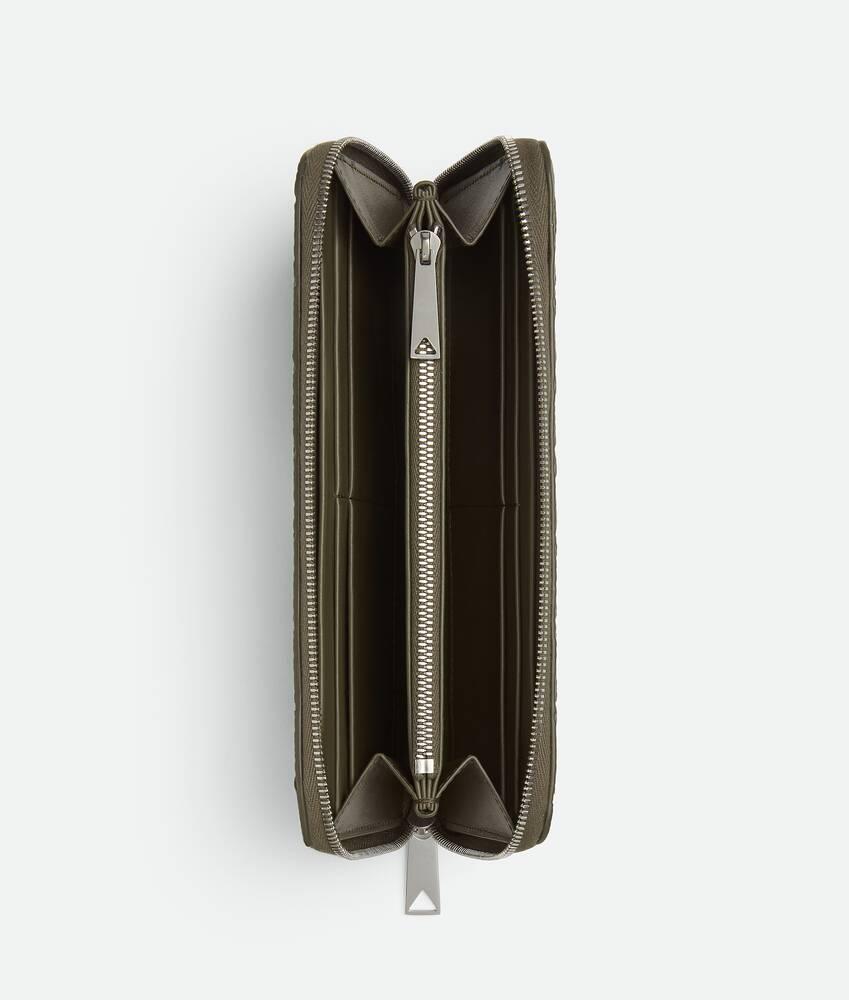 Men's Intrecciato Zip Around Wallet in Cypress Product Image