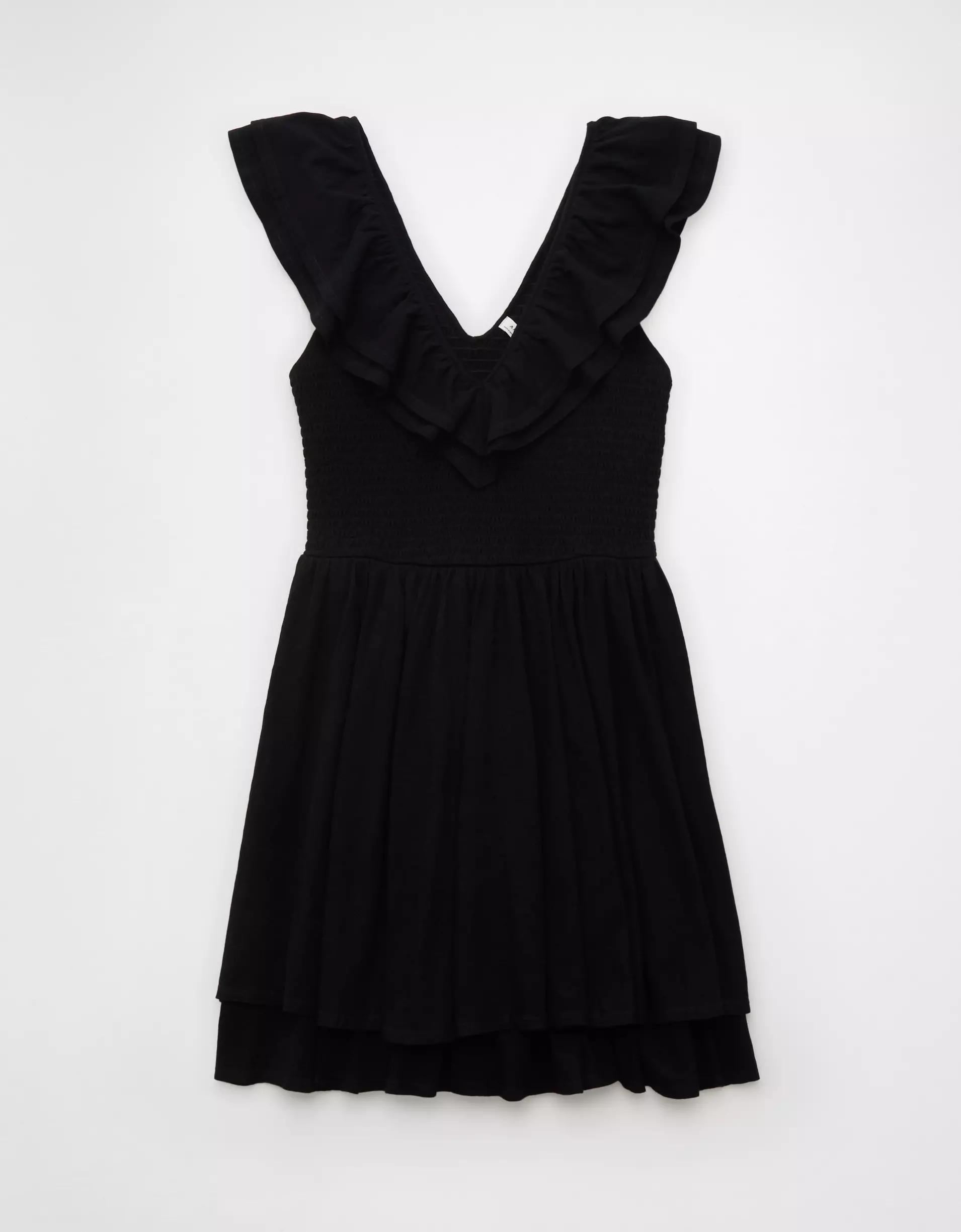 AE Sunchaser Knit Ruffle Mini Dress Product Image