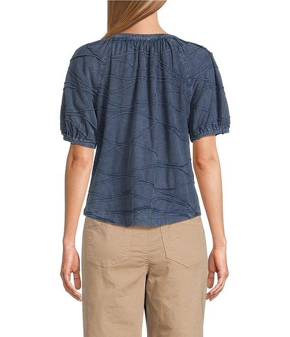 Westbound Knit Elbow Sleeve Henley Top Product Image