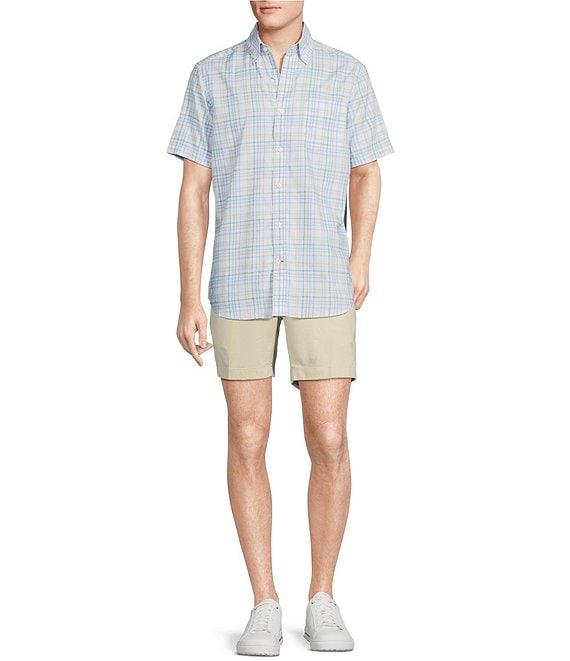 Cremieux Blue Label Wide Plaid Print Lightweight Oxford Short Sleeve Woven Shirt Product Image