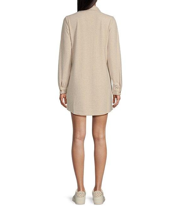 Flag and Anthem Leyden Long Sleeve Solid Flannel Minidress Product Image