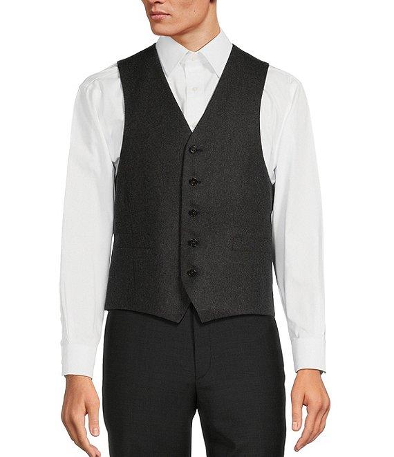 Hickey Freeman Classic Fit Solid Flannel Vest Product Image